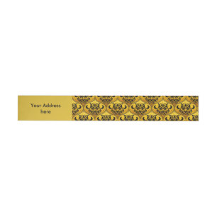 Shamanic Night Owl Mosaic Pattern + your text Wraparound Address Label