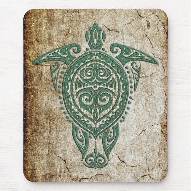Shamanic Sea Turtle Symbol + your ideas Mouse Pad (Front)