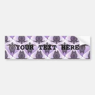 Shamanic Sea Turtles Pattern - violet Bumper Sticker
