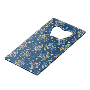 Shamanic Sea Turtles Pattern + your backgr. colour
