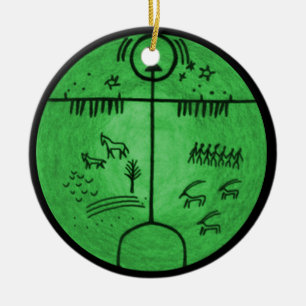 Shamanism Worlds Ceramic Ornament