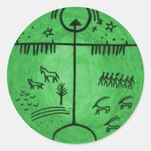 Shamanism Worlds Classic Round Sticker