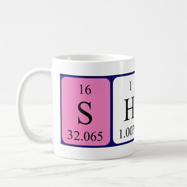 Shamar periodic table name mug (Left)