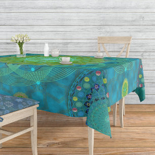 Shambala Tantric Nymphaea mandala art Tablecloth
