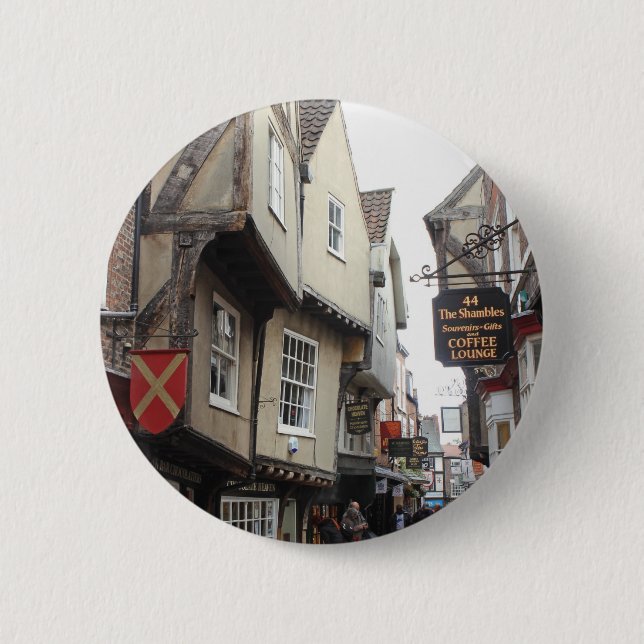 Shambles, York 6 Cm Round Badge (Front)