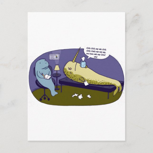 Shambolic Narwhal Postcard (Front)