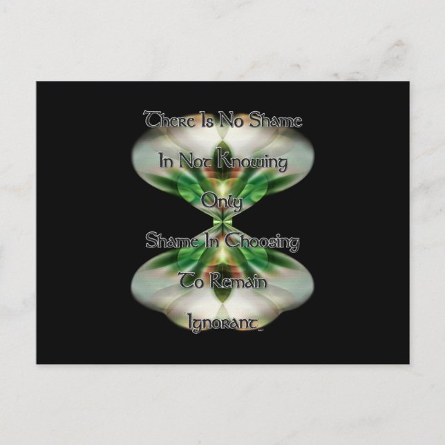 Shame and Ignorance Postcard (Front)