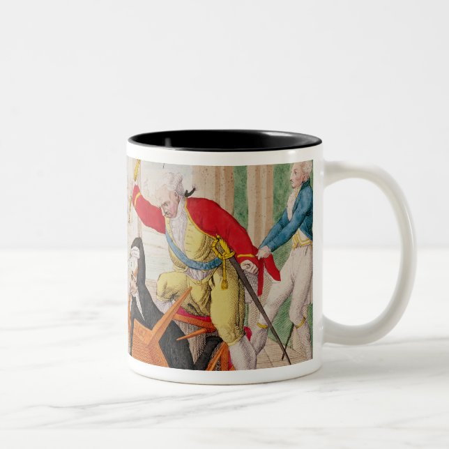 Shame and Regret, a Tragi-Comic Play' Two-Tone Coffee Mug (Right)