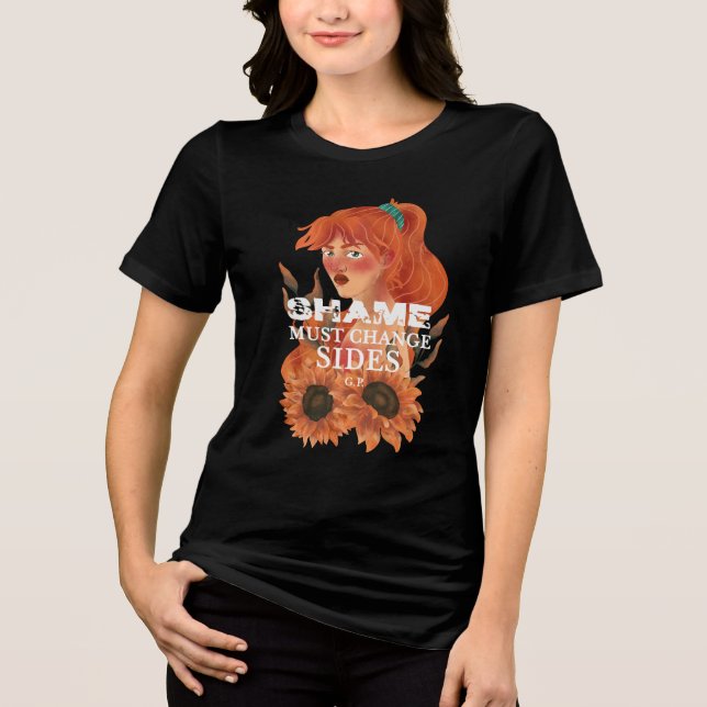 Shame Must Change Sides  Tri-Blend Shirt (Front)