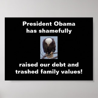 Shame on President Obama  Bald Eagle Photo Poster