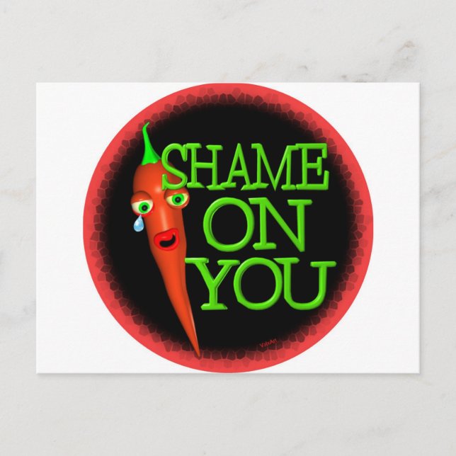 Shame on you Pepper Spray Postcard (Front)