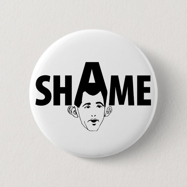 Shame on You Scott Walker! 6 Cm Round Badge (Front)