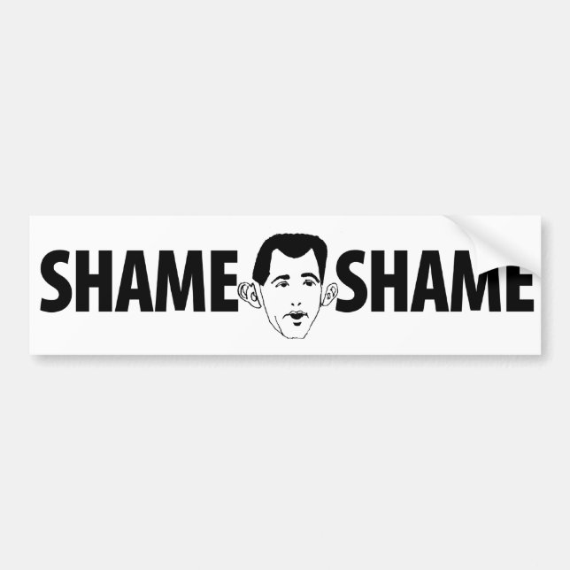 Shame on You Scott Walker! Bumper Sticker (Front)