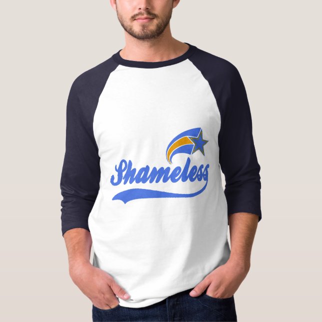 Shameless Star Faux Baseball T-Shirt (Front)