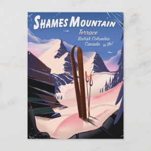 Shames Mountain Terrace British Columbia Ski Holiday Postcard