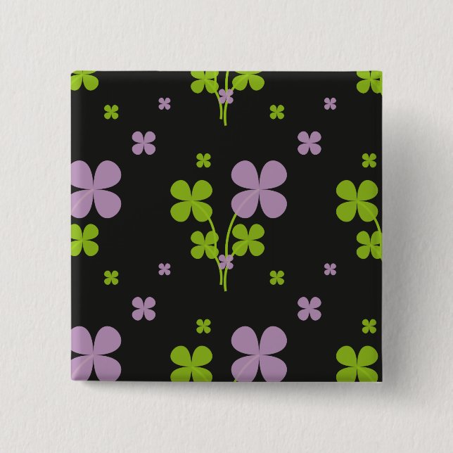 Shamrock 15 Cm Square Badge (Front)