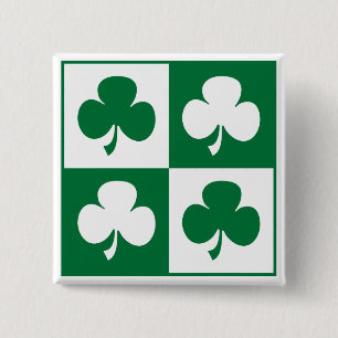 Shamrock 15 Cm Square Badge