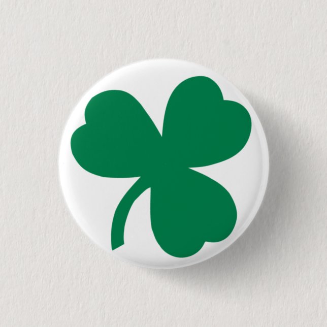Shamrock 3 Cm Round Badge (Front)