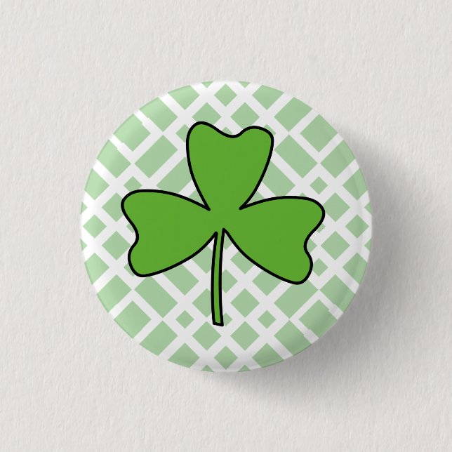 Shamrock 3 Cm Round Badge (Front)