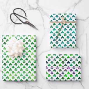 Shamrock 3 Green - Classic Wrapping Paper Sheet