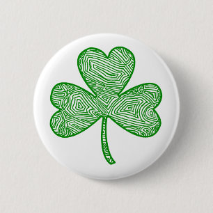 Shamrock 6 Cm Round Badge