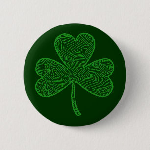Shamrock 6 Cm Round Badge