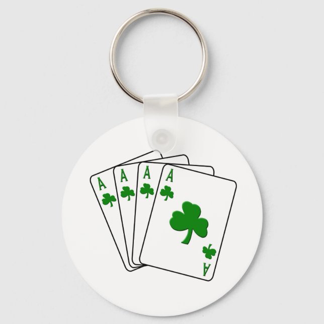 Shamrock Aces Key Ring (Front)