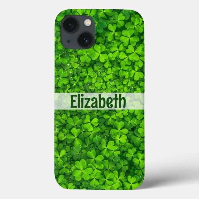 Shamrock Add Name Case-Mate iPhone Case (Back)