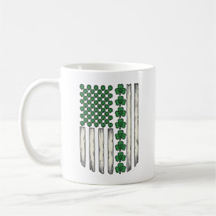Shamrock American Flag Vintage Vector Design_1 Coffee Mug