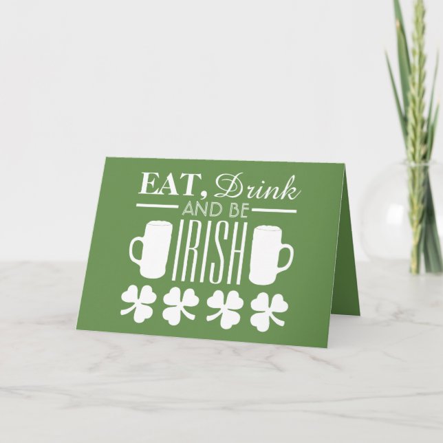 Shamrock and Beer  Card (Front)