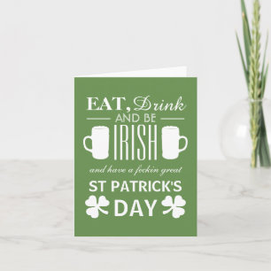 Shamrock and Beer Irish St Patrick's Day Card