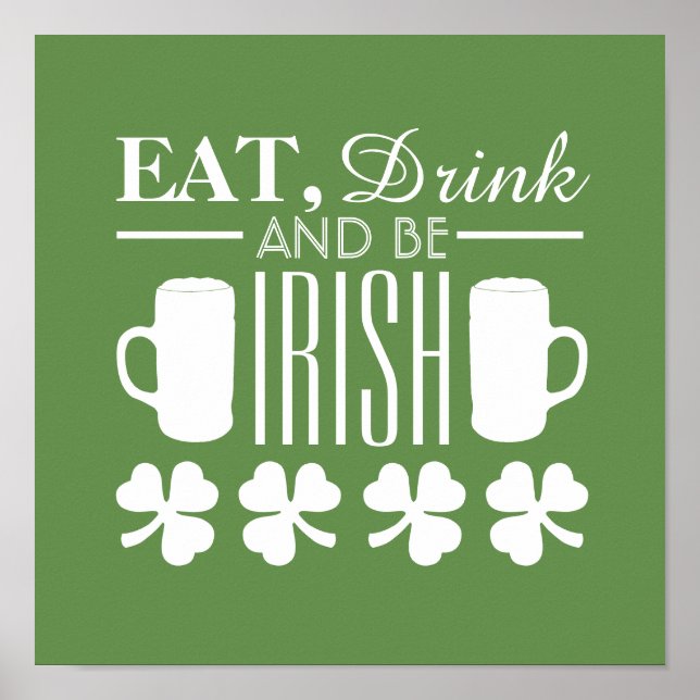 Shamrock and Beer Poster (Front)