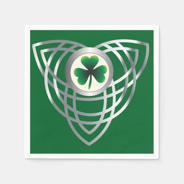 Shamrock and Celtic knot Napkin (Front)