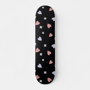 Shamrock and Hearts Pattern Skateboard