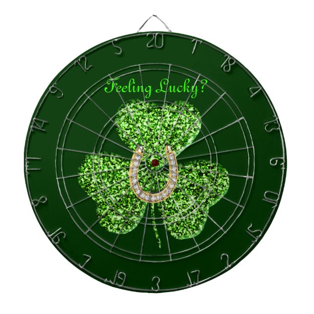 Shamrock And Horseshoe Dart Board (Front)