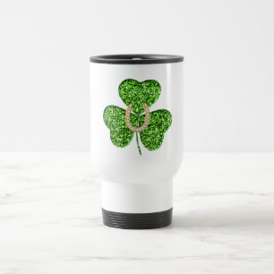 Shamrock And Horseshoe Travel Mug