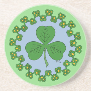 Shamrock and Knotwork Coaster