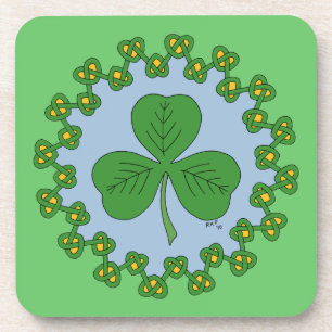 Shamrock and Knotwork Coaster