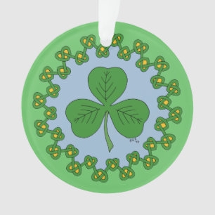 Shamrock and Knotwork Ornament