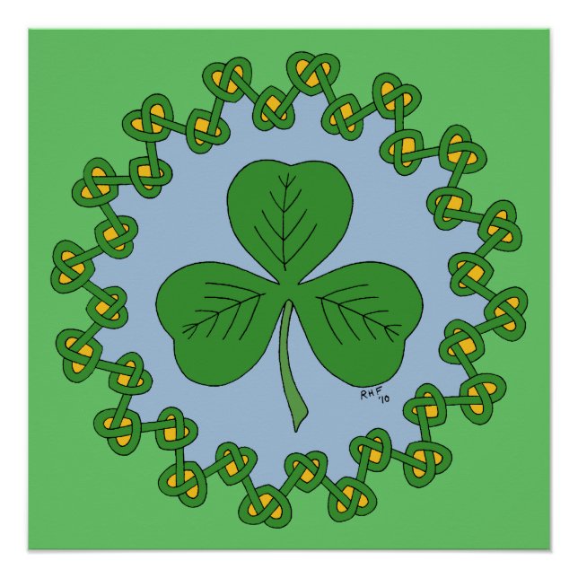 Shamrock and Knotwork Poster (Front)