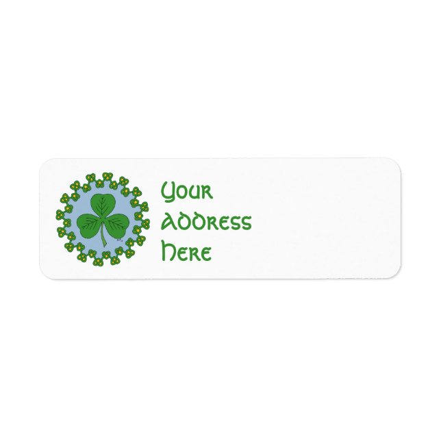 Shamrock and Knotwork Return Address Label (Front)