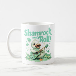 Shamrock and Roll" Duckling Coffee Mug