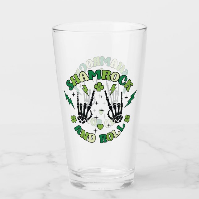 Shamrock and Roll  Glass (Front)