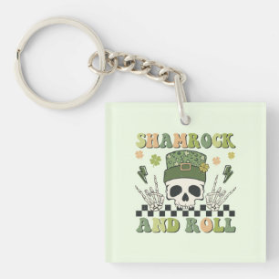 Shamrock and Roll Key Ring