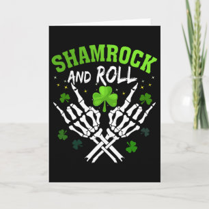 Shamrock And Roll Rock And Roll Saint Patrick's Da Card