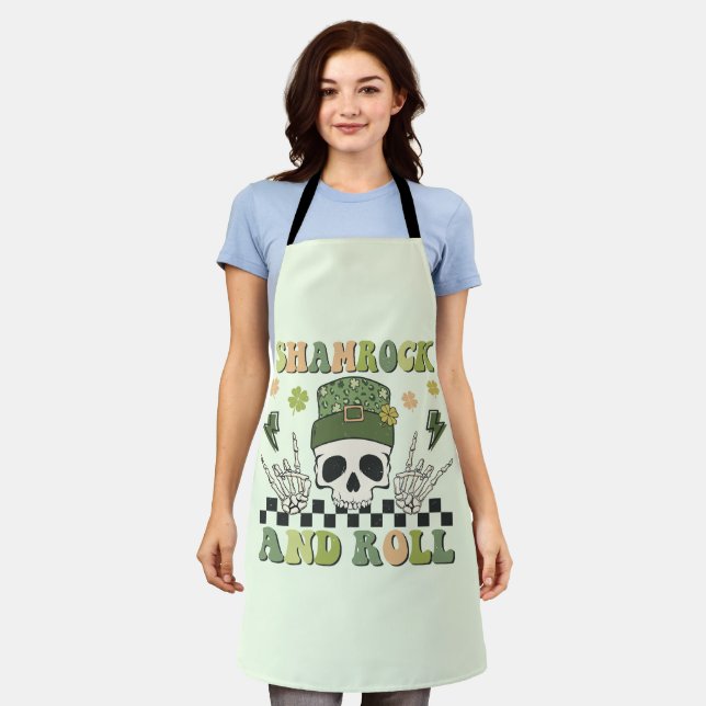 Shamrock and Roll - Skeleton Clover Apron (Worn)