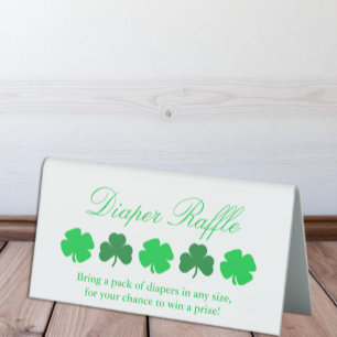 Shamrock Baby Shower Diaper Raffle