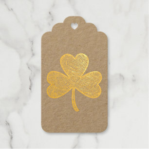 Shamrock Badge Holder Gift Tags
