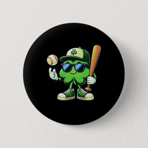 Shamrock Baseball Shirts Funny St Patricks Day Boy 6 Cm Round Badge