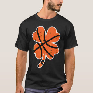 Shamrock Basketball St Patricks Day Sports Men Wom T-Shirt